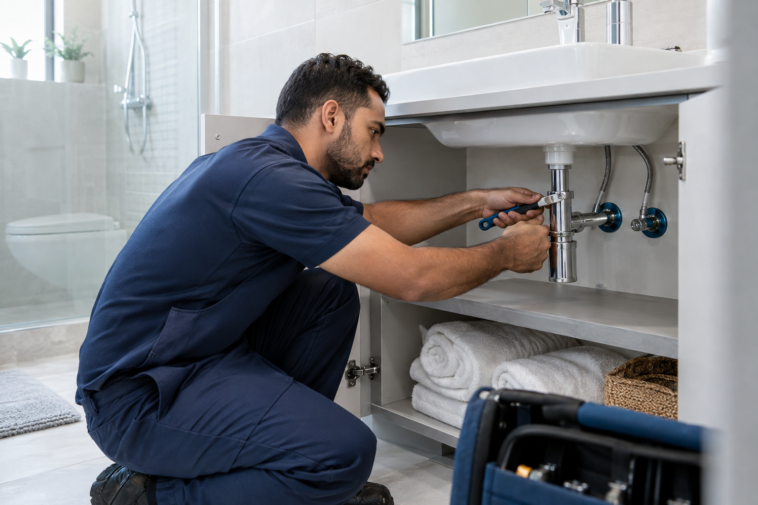 Residential plumbing repair service example